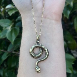 Brass snake necklace